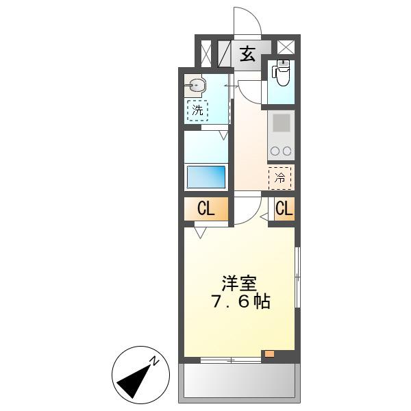 ザ ルミナス トキワ(1K/3階)の間取り写真