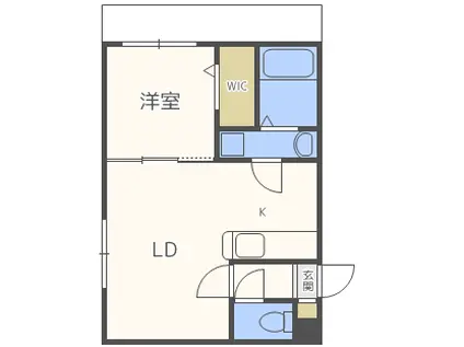 GIULIA197(1LDK/1階)の間取り写真