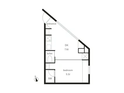 ONCO沼津江原町(1DK/3階)の間取り写真