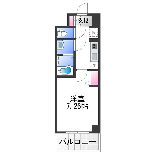 COCO-SURFRIDER(1K/4階)の間取り写真