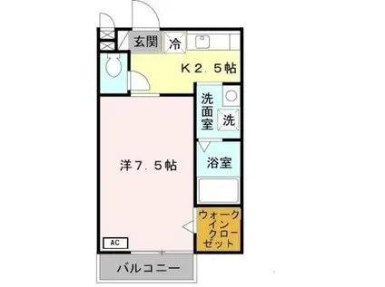 グランド-ル(1K/2階)の間取り写真