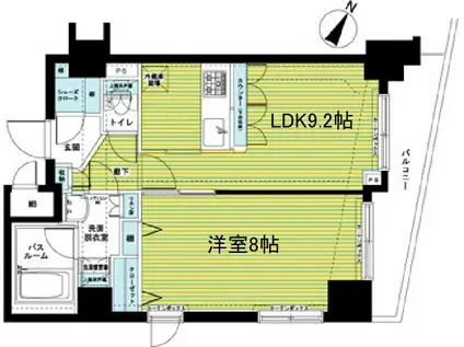 トーシンフェニックス日本橋浜町弐番館(1SLDK/11階)の間取り写真