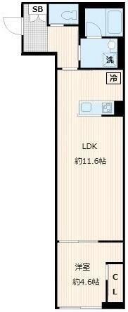 AZ SMART 目白御留山(1LDK/B2階)の間取り写真
