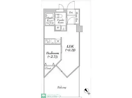 TRAVALORE淵野辺(1LDK/3階)の間取り写真