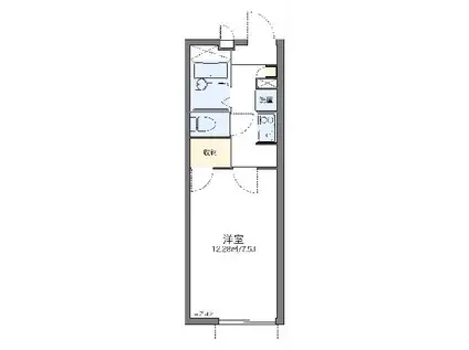 レオパレスパレヴィアーノ(1K/1階)の間取り写真