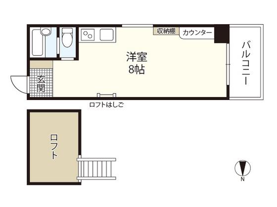 アーバン幟町(ワンルーム/5階)の間取り写真