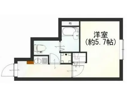 桜木ヒルズ綾瀬(1K/3階)の間取り写真