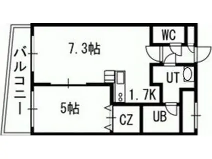 セントポーリアグランデュール(1LDK/2階)の間取り写真