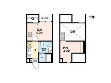 クレール岩塚I(1K/1階)の間取り写真