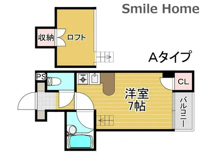 レガーレ玉出(1K/1階)の間取り写真