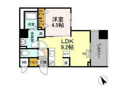 シトラスガーデン(1LDK/5階)の間取り写真