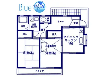 リトルパイン(2DK/2階)の間取り写真