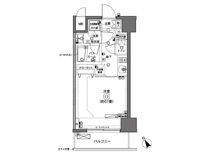 ZOOM横浜(1K/4階)の間取り写真