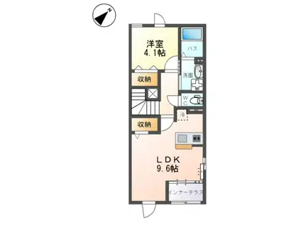 アリュール阿見(1LDK/2階)の間取り写真