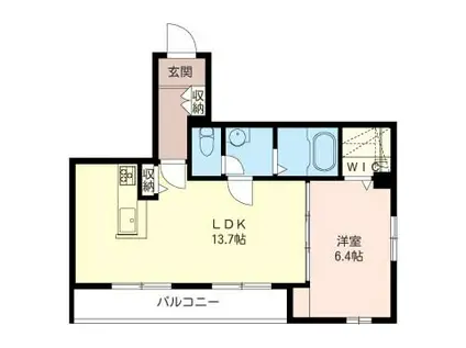 エル パティオ(1LDK/1階)の間取り写真