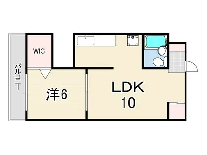 ベルグリーン鈴蘭台(1LDK/5階)の間取り写真