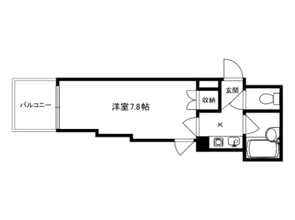 POESIE HEIM(1K/3階)の間取り写真