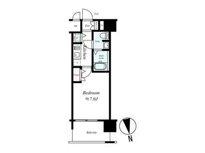 エスリード大阪城公園(1K/3階)の間取り写真