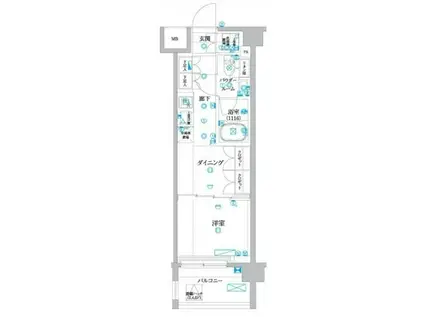 セジョリ押上(1DK/1階)の間取り写真