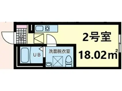 グランディールさがみ野(ワンルーム/1階)の間取り写真