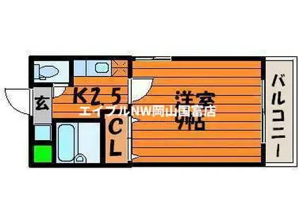 キャッスル津島(1K/5階)の間取り写真