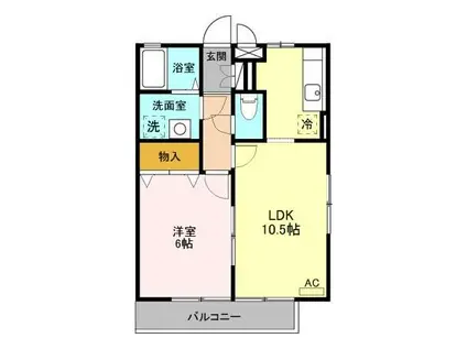 スクエアガーデンKAMAKURA C棟(1LDK/3階)の間取り写真