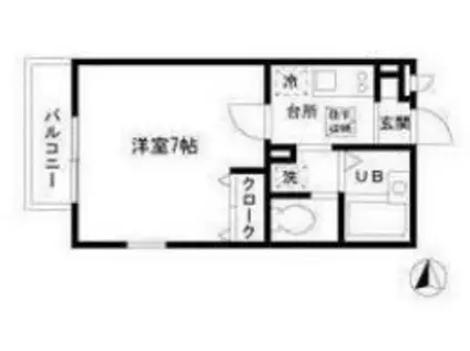 ハイツNANA(1K/2階)の間取り写真