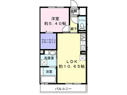 LA VIE CHAUD  A館(1LDK/2階)の間取り写真