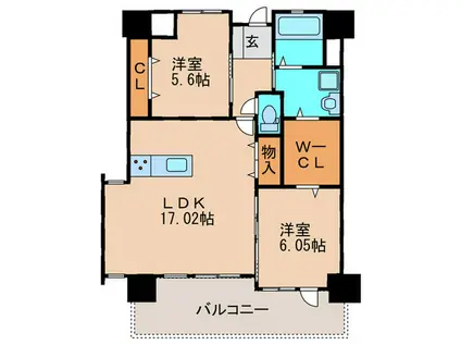 LEGEND111(2LDK/3階)の間取り写真