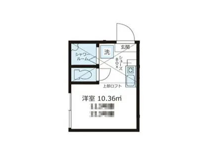 カーサ・フォレスタ(ワンルーム/2階)の間取り写真