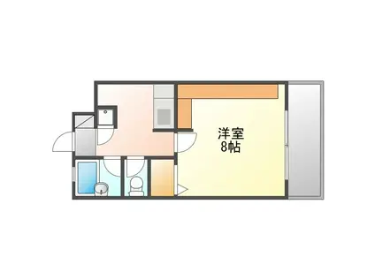 シティーヴィラ玉商(1K/2階)の間取り写真