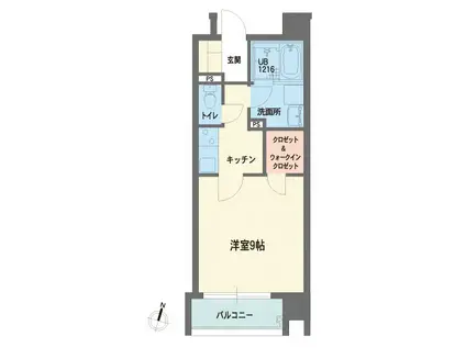 ヴィラマール雨宮(1K/2階)の間取り写真