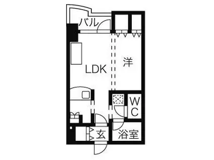 サンシャインシティ弐番館(1LDK/3階)の間取り写真