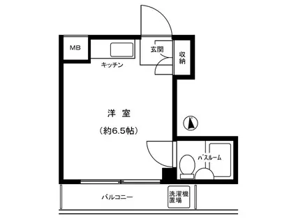 アイリスガーデン(ワンルーム/3階)の間取り写真