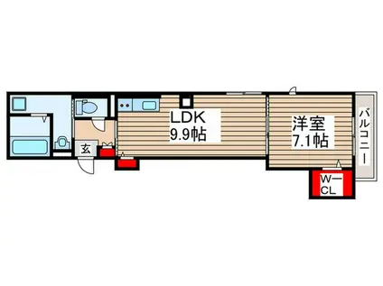 GRACE KOWA(1LDK/2階)の間取り写真