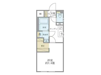 ISM中野坂上(1K/7階)の間取り写真