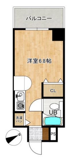 ダイアパレス皆実町弐番館(ワンルーム/4階)の間取り写真