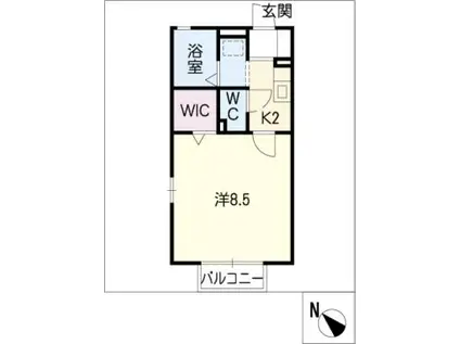 T・フラッツ(1K/1階)の間取り写真