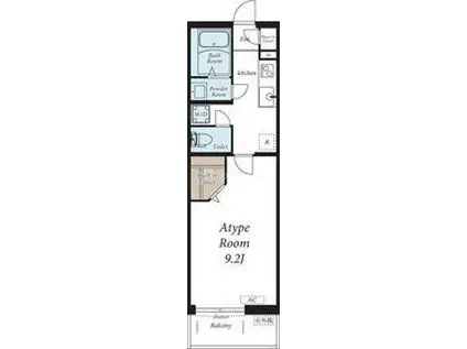ヴィラ新小岩(1K/1階)の間取り写真