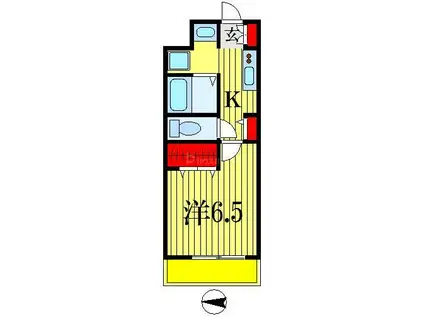 レジディア船橋(1K/3階)の間取り写真