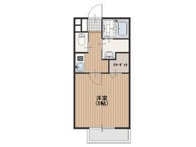 クオリア東茱萸木(1K/2階)の間取り写真