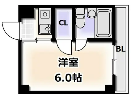 サンあびこ東マンション(1K/4階)の間取り写真
