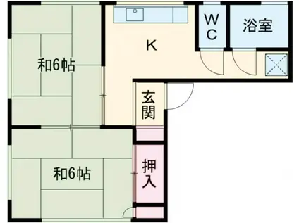 手塚ビル(2K/3階)の間取り写真