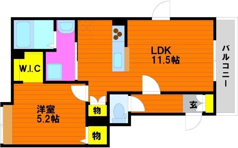 TERRAHOME TAMASHIMA(1LDK/2階)の間取り写真
