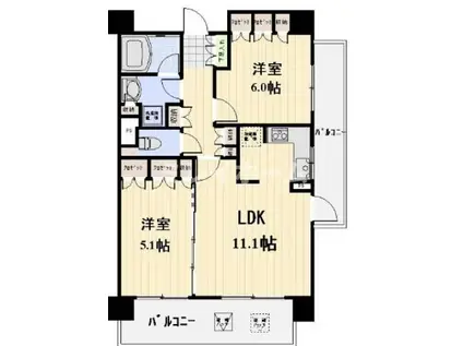 ジョイスコート(2LDK/3階)の間取り写真