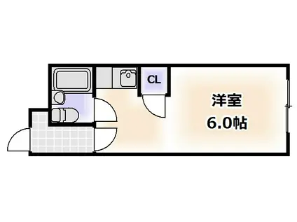 サンライズコーポ(ワンルーム/4階)の間取り写真