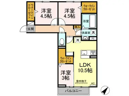 スープやとみ(3LDK/2階)の間取り写真