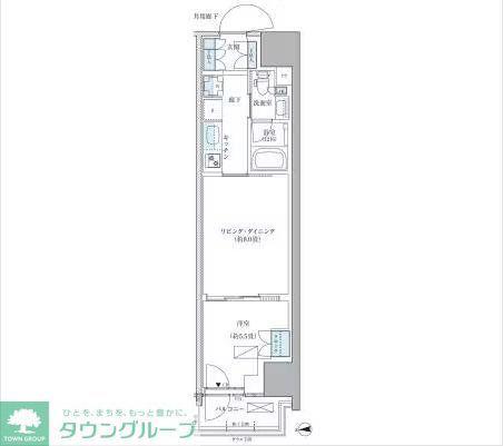 パークアクシス品川天王洲アイル(1LDK/5階)の間取り写真