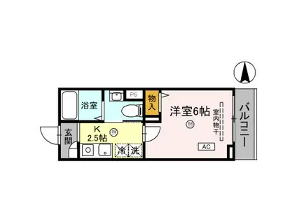 海とYACHT(1K/2階)の間取り写真