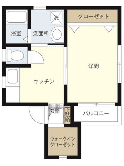 アイランドビル19(1K/2階)の間取り写真